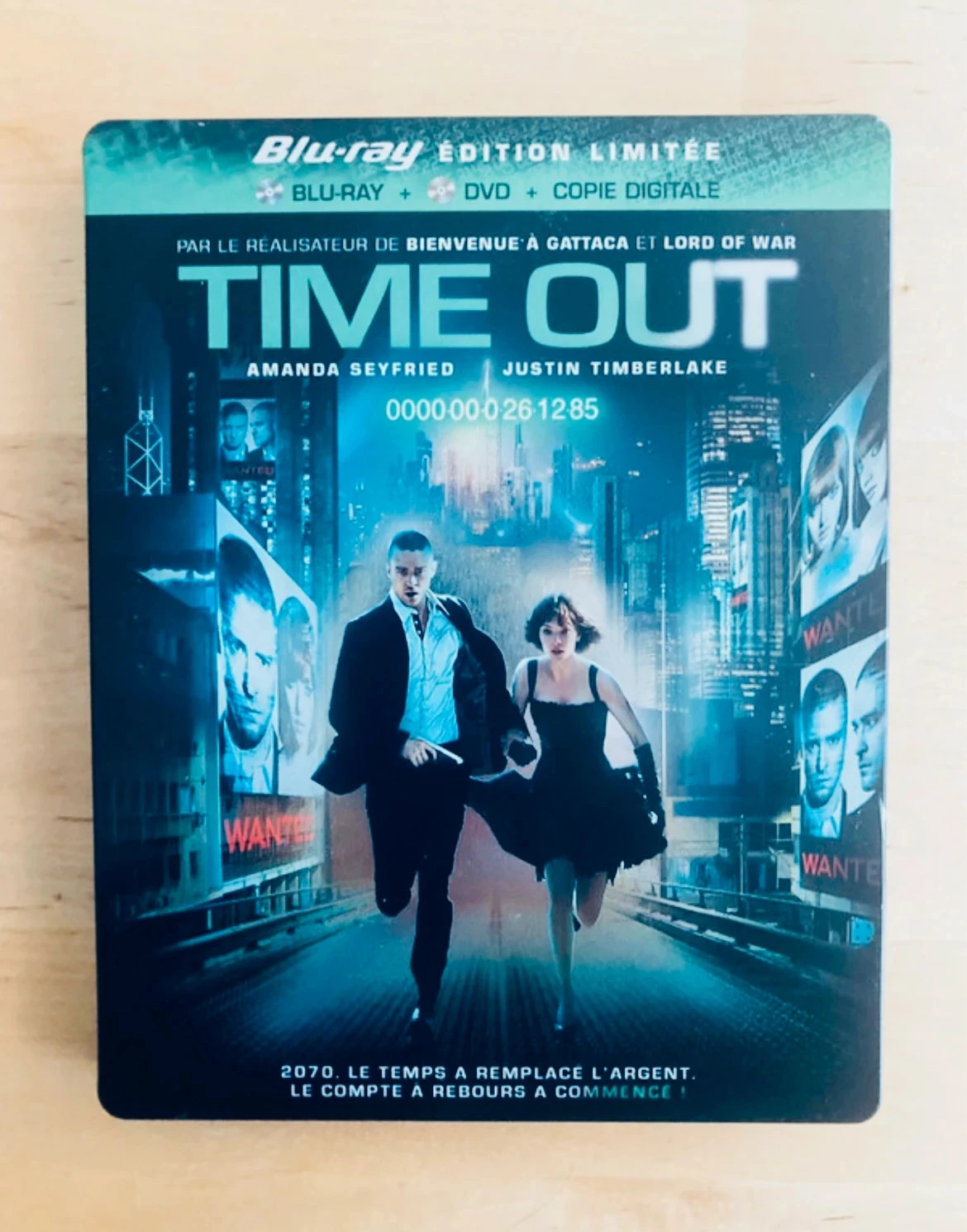 Steelbook Blu-ray DVD Time Out.